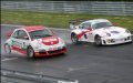 Jacek Henschke na swoim Volkswagen New Beetle w pojedynku z Maciejem Stańco na Porsche 911